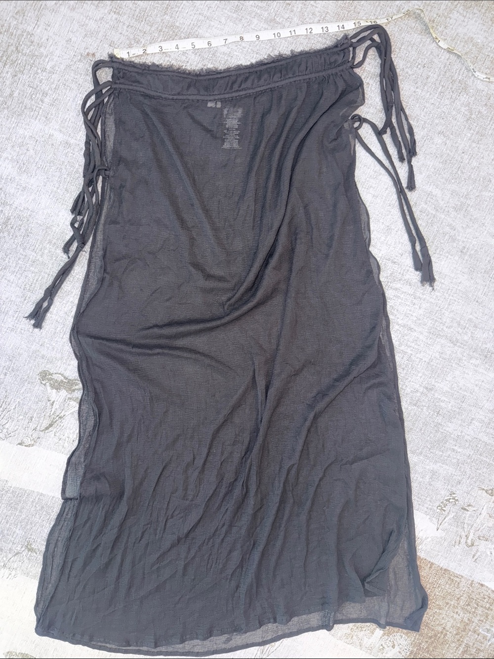 Sheer Cover up Skirt Tie Side OUT FROM UNDER Urban Outfitters Black NWOT
